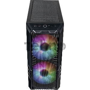 Корпус без блока питания Cooler Master MasterCase HAF 500P, USB3.0x2, USB3.2x1(TypeC), 2x200ARGBFans, 2x120Fan, Black, Full Tower, w/o PSU