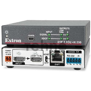 Передатчик [60-1491-12] Extron DTP T HD2 4K 230 видео сигнала HDMI и ИК по витой паре (сквозной видео выход)