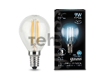 Лампа светодиодная Filament Шар E14 9Вт 4100К GAUSS 105801209