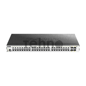 Коммутатор D-Link DGS-3000-52X/B2A,L2 Managed Switch with 48 10/100/1000Base-T ports  and 4 10GBase-X SFP+ ports.16K Mac address, 802.3x Flow Control, 4K of 802.1Q VLAN, VLAN Trunking, 802.1p Priority Queues, T