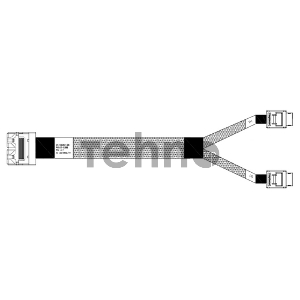 Cable, U.2 Enabler, HD (SFF8643) -to- OCuLink (SFF8612), 1m, Used with Supermicro & Intel systems use OCuLink on the backplane (05-50062-00)