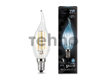 Лампа светодиодная Filament Свеча на ветру E14 9Вт 4100К GAUSS 104801209