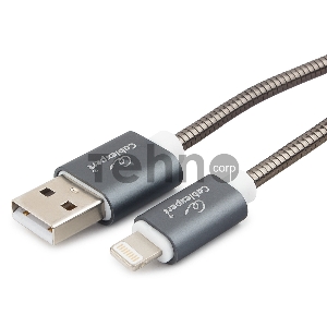 Кабель Cablexpert для Apple CC-G-APUSB02Gy-1.8M, AM/Lightning, серия Gold, длина 1.8м, титан, блистер