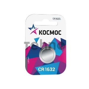 Элемент питания литиевый CR CR1632 1хBL (блист.1шт) Космос KOCR16321BL Элемент питания литиевый CR CR1632 1хBL (блист.1шт) Космос KOCR16321BL