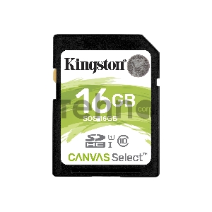 Флеш карта SDHC 128Gb Class10 Kingston <SDS2/128GB>, Canvas Select 100R CL10 UHS-I