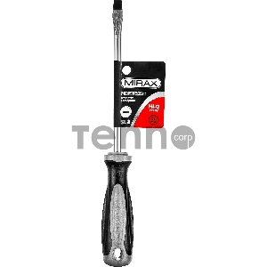 Отвертка MIRAX 25095-08-15, закаленный стержень, двухкомпонентная рукоятка, SL8 x 100мм [25095-08-15]