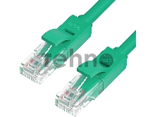 Патч-корд Greenconnect Патч-корд UTP прямой 1.5 m AWG24 кат.5е,  RJ45,  медь, литой (Зеленый), пластик пакет (GCR-LNC05-1.5m)