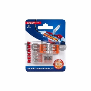 Соединительная компактная рычажковая клемма 3-проводная прозрачная (0,14-4 мм²) 5 шт. REXANT