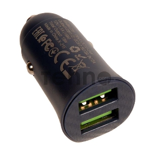 Автомобильная зарядка (от прикуривателя) HOCO Z39 QC3.0, два порта USB, 18W синий