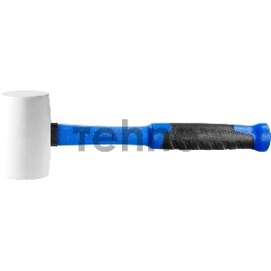 Белая резиновая киянка ЗУБР 20531-680_z02 680г с фиберглассовой рукояткой