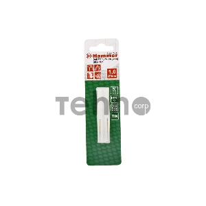 Сверло HAMMER Flex 202-101 DR MT 1,0мм*40/18мм  металл, DIN338, HSS-G, TIN, 2шт.