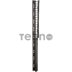 Вертикальные органайзеры с пластиковыми пальцами 149 мм, 42U, для шкафов Business шириной 800 мм, 2 шт., черные