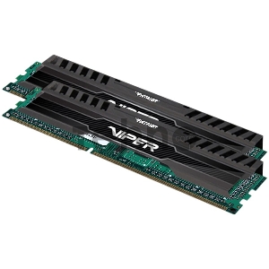Модуль памяти Patriot DIMM DDR3 VIPER3 8Gb KIT (4GbX2) 1600MHz CL9 [PV38G160C9K] Black