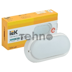 Светильник Iek LDPO0-4011-8-4000-K01  LED ДПО 4011 8Вт IP54 4000K овал белый IEK