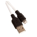 Кабель USB 2.0 hoco X21, силиконовая оплетка, AM/Lightning M, бело-черный, 1м, фото 4