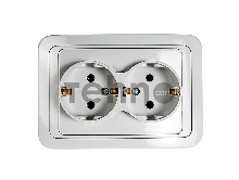Розетка 2-м CLASSICO с заземл. 2128 бел. ASD / IN HOME 4680005959921