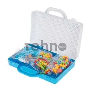 Развивающий детский конструктор с шуруповертом и мозаикой Смородинка 225 деталей