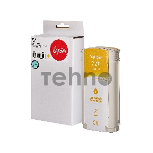 Струйный картридж Sakura B3P21A (№727 Yellow) для HP, желтый, 130 мл.