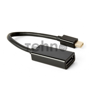 Переходник miniDisplayPort -> DisplayPort, Cablexpert A-mDPM-DPF4K-01, 4K, 20M/20F, длина 16см, черный, пакет