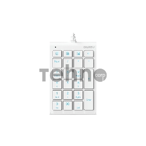 Клавиатура проводная Dareu LK22 White (белый), цифровой блок (Numpad)