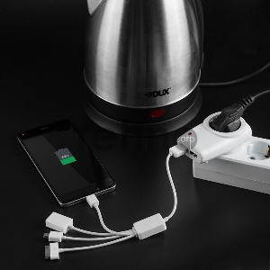 Адаптер питания 220В + 2  USB REXANT RX-17