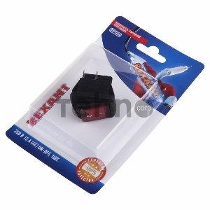 Выключатель клавишный 250V 15А (4с) ON-OFF красный  с подсветкой  ВЛАГОЗАЩИТА  (RWB-507)  REXANT (в упак. 1шт.)