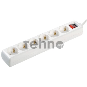 Удлинитель 6х5м с заземл. 16А IP20 У06К с выкл. 2P+PE ИЭК WYP10-16-06-05-ZK-N