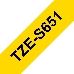 Наклейка ламинированная повышенной адгезии Brother TZe-S651 (24 мм черн/желт, аналог TZ-S651), фото 5