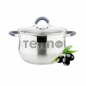 Кастрюля со стеклянной крышкой ZEIDAN Z-50250 2,1л - 2.1 л (д.16х10.5 см), нерж.сталь, внутренняя - матовая полировка, снаружи - комбинированная полировка, шкала литража, ручки с силиконовым покрытием, КАПСУЛИРОВАННОЕ ДНО, ПОДАРОЧНАЯ УПАКОВКА С ПЛАСТИКОВО