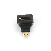 Переходник HDMI-microHDMI Gembird, 19F/19M, угловой, золотые разъемы, пакет  A-HDMI-FDML, фото 4
