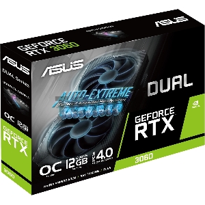 Видеокарта Asus DUAL-RTX3060-O12G-V2 LHR NVIDIA GeForce RTX 3060 12288Mb 192 GDDR6 1837/15000/HDMIx1/DPx3/HDCP Ret