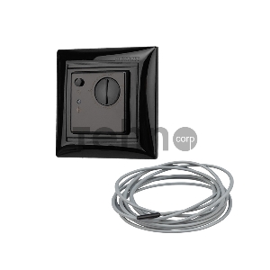 Терморегулятор механический RX-308B черный (совместим с Legrand серии Valena) REXANT