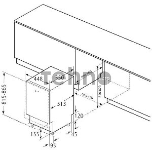Посудомоечная машина Krona GARDA 45 BI 1760Вт узкая, встраиваемая