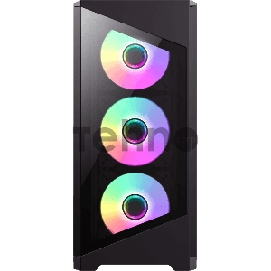 Компьютерный корпус mATX, без блока питания Gamemax Destroyer TGB mATX case, black, w/o psu, w/1xUSB3.0+2xUSB2.0, Combo Audio, w/3x12cm ARGB front fan (1xFN-12A-M6I, 2xFN-12A-S6I), w/1x12cm ARGB rear fan (FN