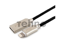 Кабель USB Cablexpert для Apple CC-P-APUSB02Bk-1M, MFI, AM/Lightning, серия Platinum, длина 1м, черный, блистер