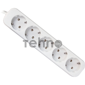 Удлинитель Defender E530 белый 3.0 м, 5 розеток