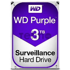 Жесткий диск WD Original SATA-III 3Tb WD30PURX Video Purple (5400rpm) 64Mb 3.5