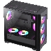 Компьютерный корпус mATX, без блока питания Gamemax Destroyer TGB mATX case, black, w/o psu, w/1xUSB3.0+2xUSB2.0, Combo Audio, w/3x12cm ARGB front fan (1xFN-12A-M6I, 2xFN-12A-S6I), w/1x12cm ARGB rear fan (FN, фото 4