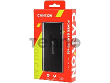 Внешний аккумулятор CANYON PB-108 Power bank 10000mAh Li-poly battery, Input 5V/2A, Output 5V/2.1A(Max), 140*68*16mm, 0.230Kg, Black