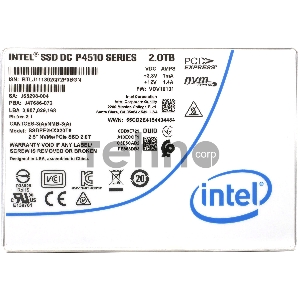 Накопитель SSD жесткий диск PCIE 2TB TLC DC P4510 SSDPE2KX020T801 INTEL