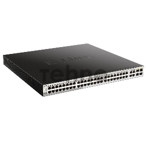 Коммутатор D-Link DGS-1210-52 WebSmart с 48 портами 10/100/1000Base-T и 4 портами 1000Base-X SFP