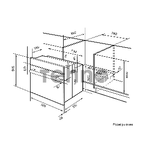 Духовой шкаф Электрический Lex EDP 092 IV слоновая кость, встраиваемый