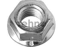 Гайка DIN 6923 с фланцем, M5, 16 шт, кл. пр. 6, оцинкованная, ЗУБР