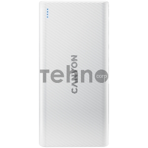 Мобильный аккумулятор CANYON PB-106 Power bank 10000mAh Li-poly battery, Input 5V/2A, Output 5V/2.1A(Max), USB cable length 0.3m, 140*68*16mm, 0.24Kg, White