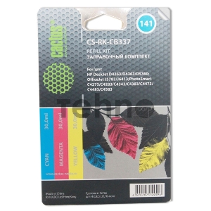 Заправочный набор Cactus CS-RK-CB337 цветной (3x30мл) HP DeskJet D4263/D4363/D5360; OfficeJet J5783