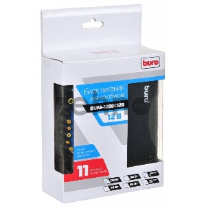 Блок питания Buro BUM-1200C120 ручной 120W 15V-24V 8-connectors 6A 1xUSB 1A от прикуривателя