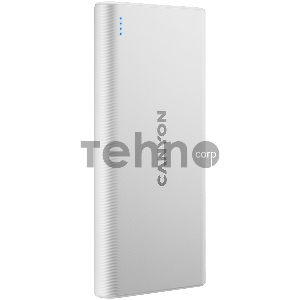 Мобильный аккумулятор CANYON PB-106 Power bank 10000mAh Li-poly battery, Input 5V/2A, Output 5V/2.1A(Max), USB cable length 0.3m, 140*68*16mm, 0.24Kg, White