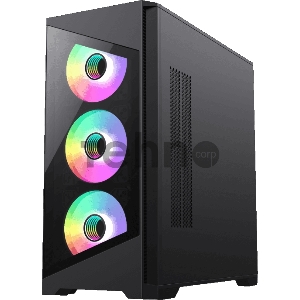 Компьютерный корпус mATX, без блока питания Gamemax Destroyer TGB mATX case, black, w/o psu, w/1xUSB3.0+2xUSB2.0, Combo Audio, w/3x12cm ARGB front fan (1xFN-12A-M6I, 2xFN-12A-S6I), w/1x12cm ARGB rear fan (FN