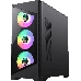 Компьютерный корпус mATX, без блока питания Gamemax Destroyer TGB mATX case, black, w/o psu, w/1xUSB3.0+2xUSB2.0, Combo Audio, w/3x12cm ARGB front fan (1xFN-12A-M6I, 2xFN-12A-S6I), w/1x12cm ARGB rear fan (FN, фото 1