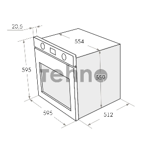 Шкаф духовой электрический MAUNFELD EOEH.5811B, встраиваемый